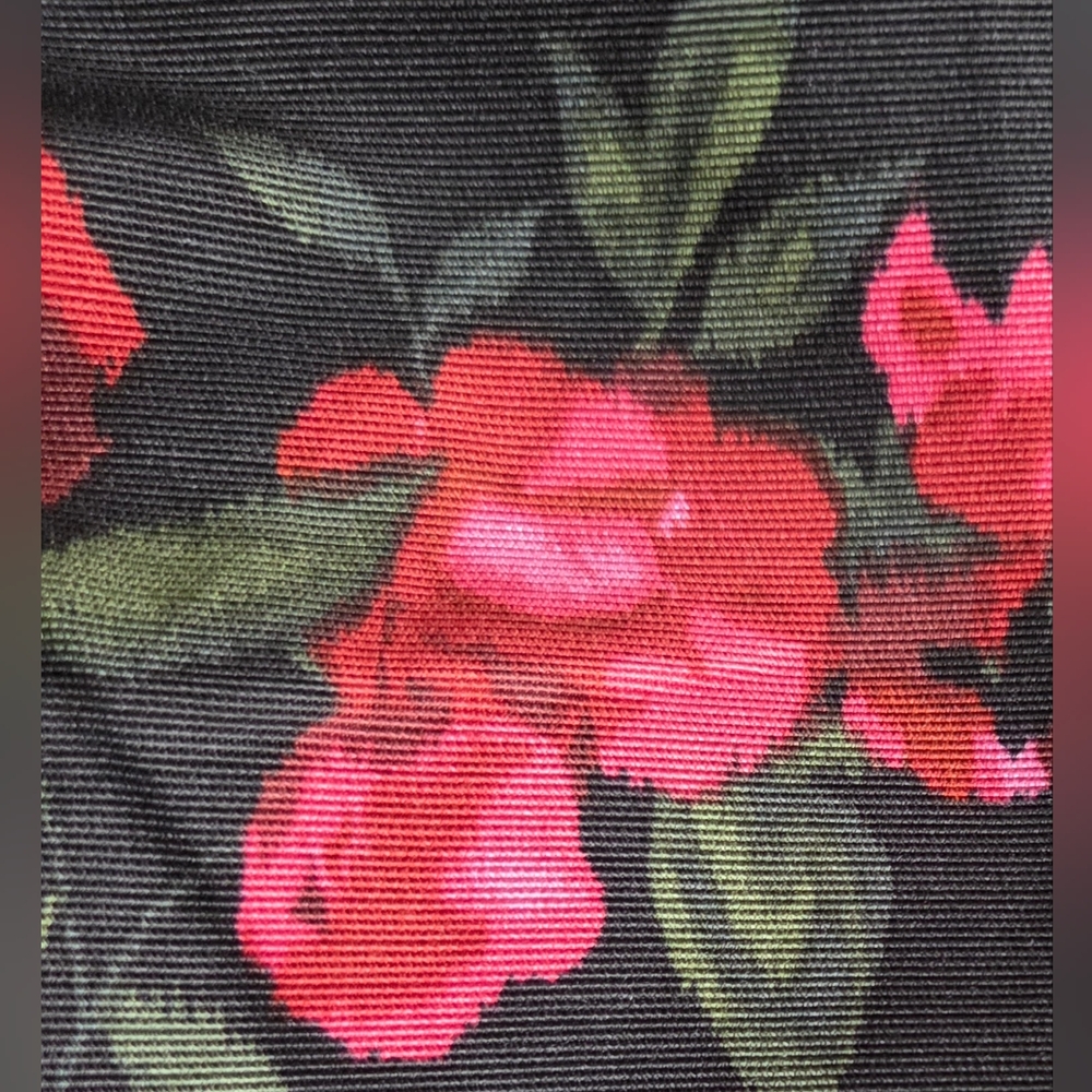 Talbots Heritage Petite Pants with Red Floral Print Size 8P Like New - Picture 8 of 11